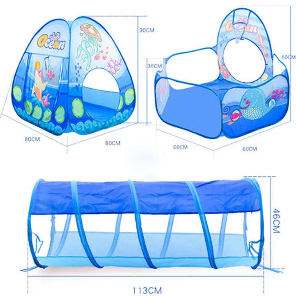 Kids Tent Ball Pool Balls Portable Baby Playground Playpen Children Large Pit with Tunnel Baby Park Camping Pool Room Decor Gift