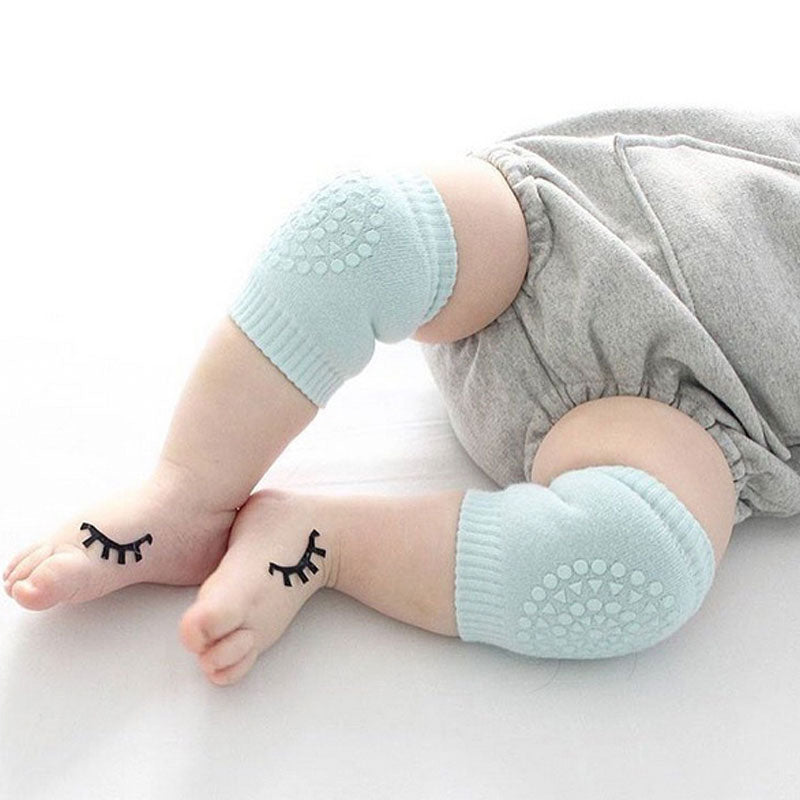 1Pair Soft Anti-slip Safety Crawling Elbow Cushion Knee Pad Semi-combed Cotton Terry Dispensing Baby Infant Born Toddler Kids