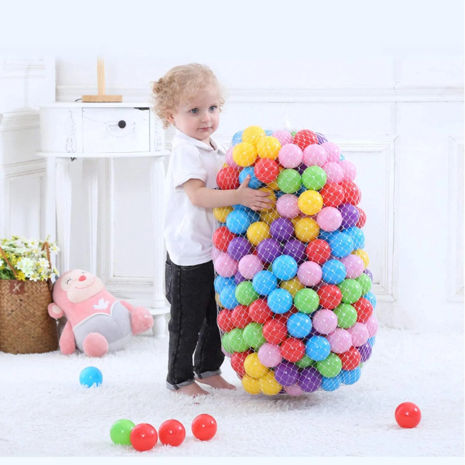 50Pcs 55MM Baby Plastic Balls Water Pool Ocean Ball Games for Children Swim Pit Play House Outdoors Sport Ball Tents Baby Toys