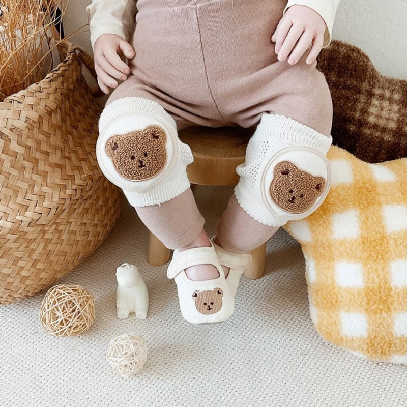 2022 Baby Cartoon Knee Pads Cotton Mesh Crawling Elbow Toddler Protector Safety Infant Kneepad Leg Warmer Kids Cushion Legging