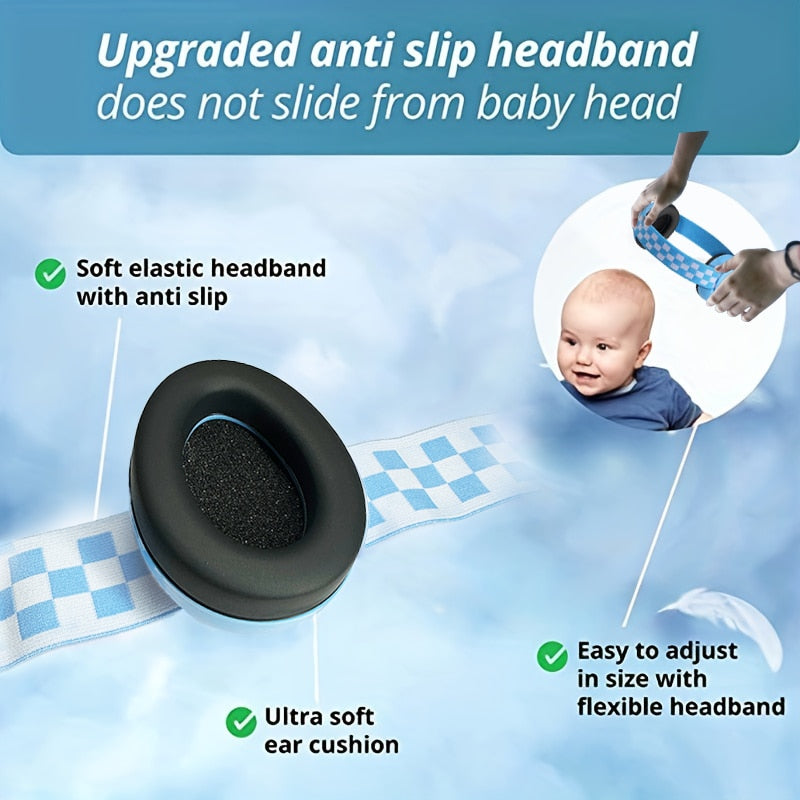 Baby Anti-Noise Earmuffs Elastic Strap Hearing Protection Safety Ear Muffs Kids Noise Cancelling Headphones Sleeping Child