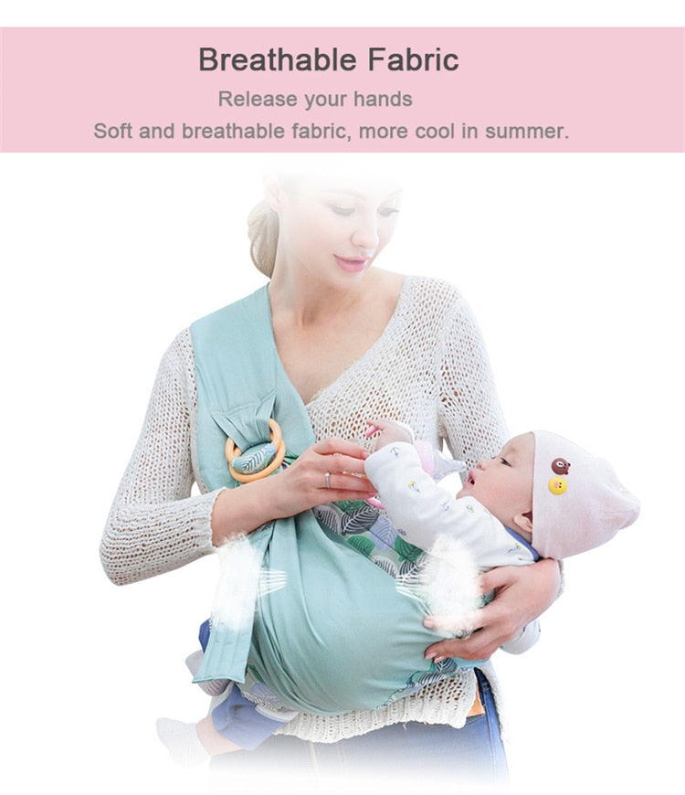 Baby Wrap Newborn Sling Dual Use Infant Nursing Cover Carrier Mesh Fabric Breastfeeding Carriers Up To 20kg (0-36M) Dropship