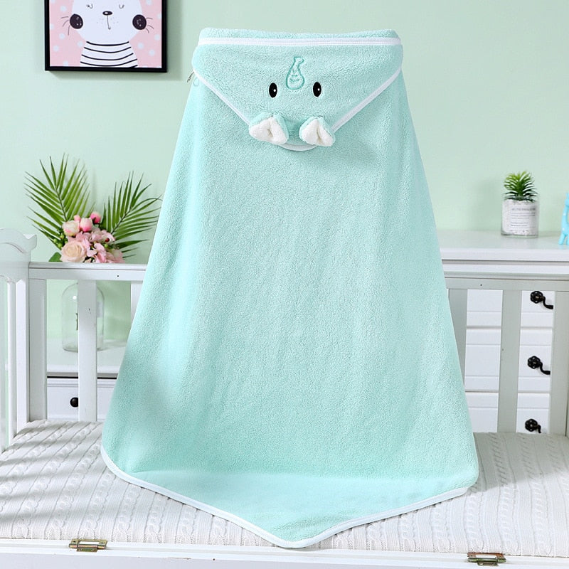 Toddler Baby Hooded Towels Newborn Kids Bathrobe Super Soft Bath Towel Blanket Warm Sleeping Swaddle Wrap for Infant Boys Girls