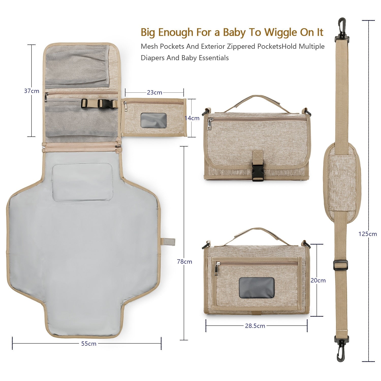 New 3 in 1 Waterproof Changing Pad Diaper Travel Multifunction Portable Baby Diaper Cover Mat Clean Hand Folding Diaper Bag
