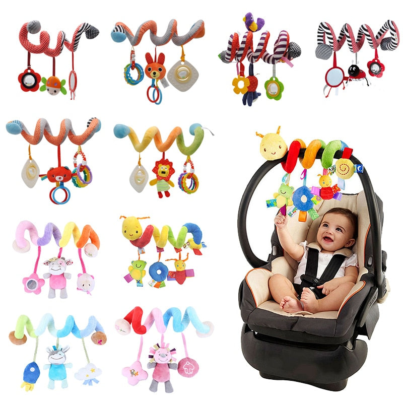 ASWJ Baby Spiral Rattles Mobiles Soft Infant Crib Bed Stroller Toy For Newborns Car Seat Educational Towel Bebe Toys 0-12 Months